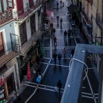 Vistas del encierro de la calle Mercaderes / views of Mercaderes Street from one of the balconies